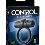 Sir Richards Control Vibe Cock Ring Silicone Rechargeable Waterproof Black
