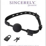 Sincerely Sportsheets Locking Lace Ball Gag Silicone Black