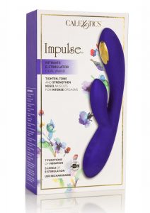 Impulse Intimate E-Stimulator Dual Wand Silicone Rechargeable Waterproof Purple