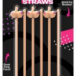 Boobylicious Boobie Party Straws Tan 6 Per Pack