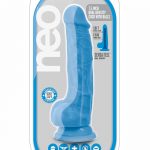 Neo Dual Density Realistic Cock With Balls Blue 7.5 Inch
