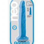 Neo Dual Density Realistic Cock Blue 7.5 Inch