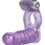 Double Diver Vibrating Enhancer With Flexible Penetrator 3 Speed Removable Bullet Clear