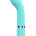 Pillow Talk Racy Silicone Mini Massager USB Rechargeable With Swarovski Crystal Teal 5 Inch