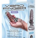 Vibro finger Wearable Stimulator Ribbed Smoke