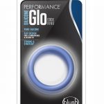 Performance Silicone Glo Cock Ring Glow In the Dark Blue 1.5 Inch Diameter