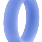 Performance Silicone Glo Cock Ring Glow In the Dark Blue 1.5 Inch Diameter