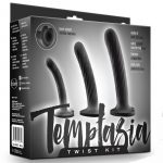 Temptasia Twist Dildo Kit Set Of 3 Silicone - Black