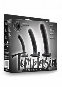 Temptasia Twist Dildo Kit Set Of 3 Silicone - Black