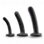 Temptasia Twist Dildo Kit Set Of 3 Silicone - Black