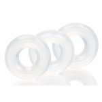 Silicone Stacker Rings Cockrings Clear 3 Each Per Set .75 Inch Diameter