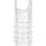 Stimulation Enhancer Textured Penis Sleeve Clear 4.25 Inch