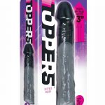 The 9`s Toppers Penis Extension Sleeve Waterproof Black Adds 3 Inches