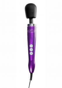 DOXY Die Cast Plug-In Vibrating Wand Body Massager Metal Purple