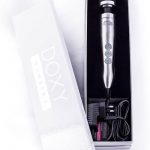 DOXY Number 3 Plug-In Vibrating Wand Body Massager Small Brushed Metal Silver 11.02 Inch