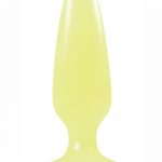 Firefly Pleasure Plug Small 4in Glow In The Dark Yellow Non-Vibrating Anal Plug