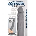 The Greatest Extender Penis Sleeve Silicone Realistic Waterproof Grey 7.5 Inch