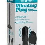 Vac U Lock Vibrating Plug With Wireless Remote USB Rechargeable Harness Accessory Black