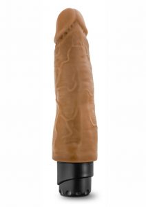 Dr. Skin Cock Vibe 14 Realistic Vibrator Splashproof Mocha 8 Inch