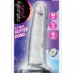 Naturally Yours Glitter Dong Clear 5.5 Inch