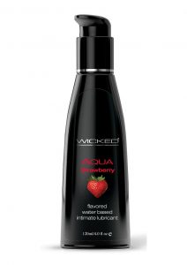 Wicked Aqua Strawberry Lube 4oz Water Based