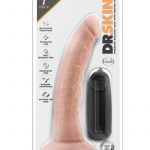Dr Skin Dr Dave Dildo 7in Vibrating With Wired Remote - Vanilla