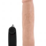 Dr Skin Dr Throb Dildo 9.5in Vibrating With Wired Remote - Vanilla