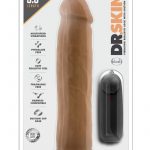 Dr Skin Dr Throb Dildo 9.5in Vibrating With Wired Remote - Caramel