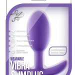 Luxe Wearable Vibra Slim Plug Silicone Medium - Purple