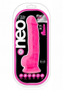 Neo Elite Dual Density Realistic Cock With Balls Suction Base Silicone Pink 7.5 inch