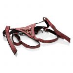 Her Royal Harness The Regal Queen Crotchless Vegan Leather Adjustable Harness Red Up To 64 Inches