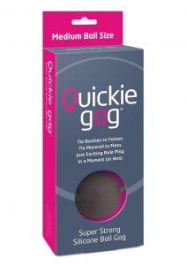 Quickie Gag Silicone Ball Gag Bondage Black