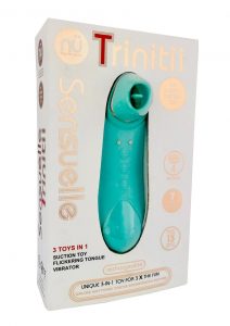 Trinitii Suction Tongue Vibrator Rechargeable Multi Speed Electric Blue