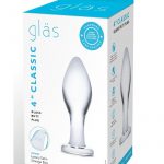 Glas Classic Glass Butt Plug 4 Inches Clear