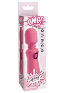 Omg Wands Enjoy Rechargeable Mulrti Speed Vibrating Massager Silicone Waterproof Pink