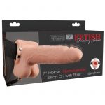 Fetish Fantasy Hollow Rechargeable Strap-On With Balls Flesh 7 Inches