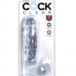 King Cock Clear 6 inch  With Balls Dildo Non Vibrating
