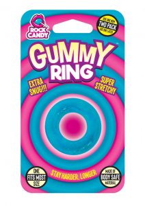 Rock Candy Gummy Ring Cock Ring One Size Fits Most Blue