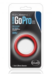 Performance Silicone Go Pro Cock Ring Red 1.5 Inch Diameter