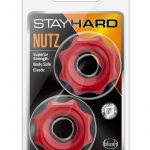 Stay Hard Nutz Cockring Silicone Non Vibrating Red