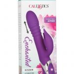 Enchanted Kisser Vibrator Thrusting Silicone Rechargeable Purple