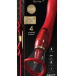 Fantasy For Her Her Ultimate Pleasure 24K Gold Luxury Edition Silicone Vibrating Multi Speed USB Rechargeable Clit Stimulator Waterproof Red