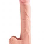 King Cock Plus 12 Inch Triple Density Cock With Balls Strap On Compatible Non Vibrating Suction Cup Base Flesh