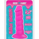 Rock Candy Suga Daddy 5.5 Dildo Non Vibrating Suction Cup Base Pink