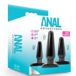 Anal Adventures Basic Plug Kit Black