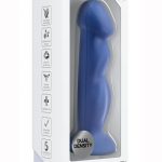 Avant D12 Suko Non Vibrating Dildo Silicone Suction Cup Base Harness Compatible Waterproof Blue