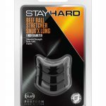 Stay Hard Beef Ball Stretcher Snug X Long Cock Ring Black