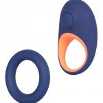 Link Up Verge Silicone Thumping Cockring And Support Ring USB Rechargeable Blue/Pink