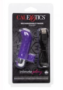 Intimate Play USB Rechargeable Finger lTeaser Silicone Waterproof Purple 2.75