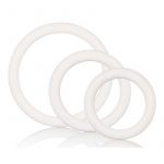 Rubber Cock Rings 3 Piece Set White